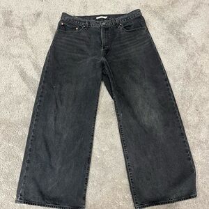 Levi's xl straight baggy black jeans